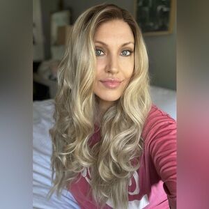 Glamorous Long Blonde Lace Front Mono Top Wig by Nikita Wigs (38)